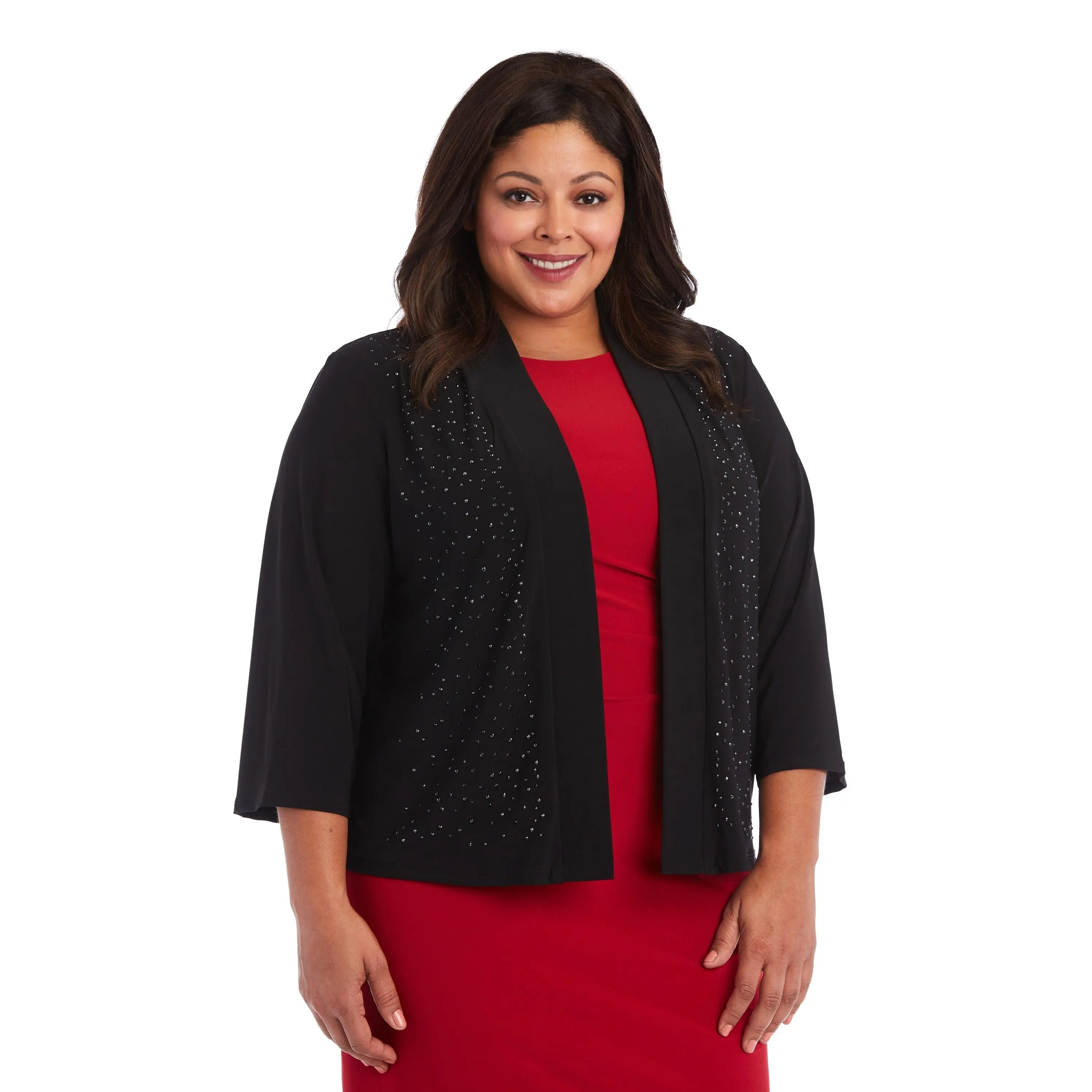 Beaded Coverup Jacket - Plus