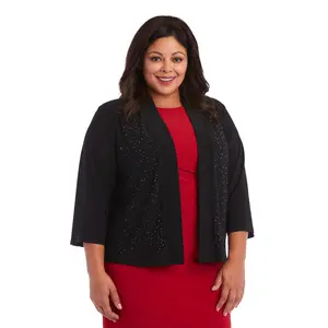 Beaded Coverup Jacket - Plus