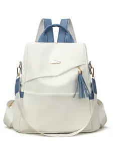 Women's Fashion Anti-Theft Backpack, Trendy Backpack, Soft Large Capacity Design, Lightweight Travel Commuter Bag, Adjustable Straps, Zipper Closure