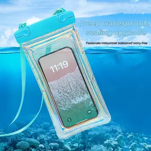 Waterproof Floating Laser Phone Bag with Touchscreen, Lightweight Plastic Waterproof Pouch for Outdoor Sports, Beach, Swimming & Travel, Dry Bags Waterproof