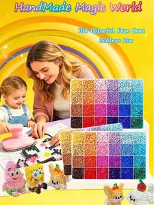 72-Color Fuse Beads Deluxe Set for Kids & Adults - High-Quality DIY Craft Kit with 72 Unique Colors, All-In-One Accessories, Stress-Relief & Educational Fun