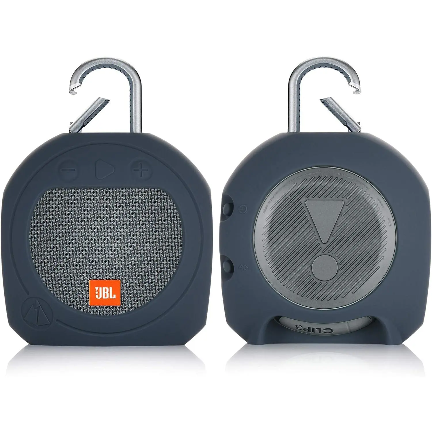 Protective Silicone Stand up Carrying Case for JBL Clip 3 Waterproof Portable Speaker(Blue)