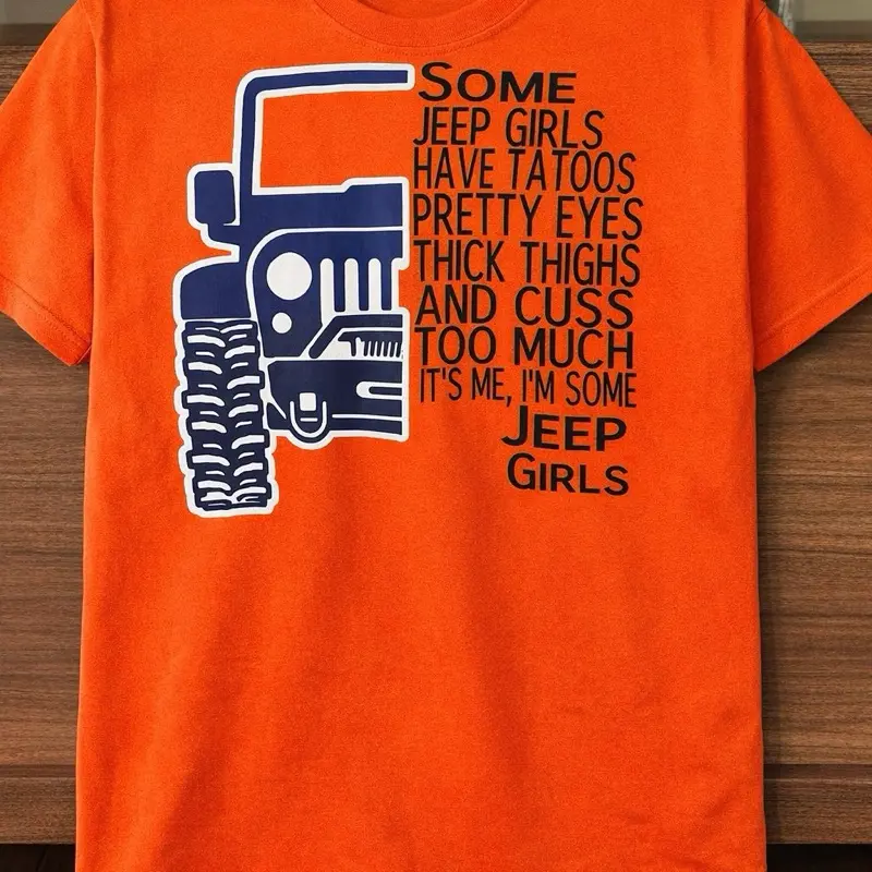 Jeep Girl T-Shirt with Bold Design for Women Features Unique Quotes Off-road Graphics Perfect for Jeep Enthusiasts Womenswear Top Streetwear Tshirt Casual Shortsleeve Summer