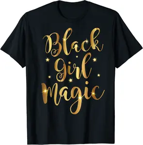 Black Girl Magic Gold T-Shirt - Emmacole Shop 62B083G6H7BR