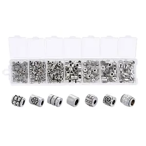 260 Piece Tibetan Style Alloy Dreadlock Beads Small Dreadlocks, Sisterlocks, Microlocks Beading Accessories Diy Jewelry Accessories