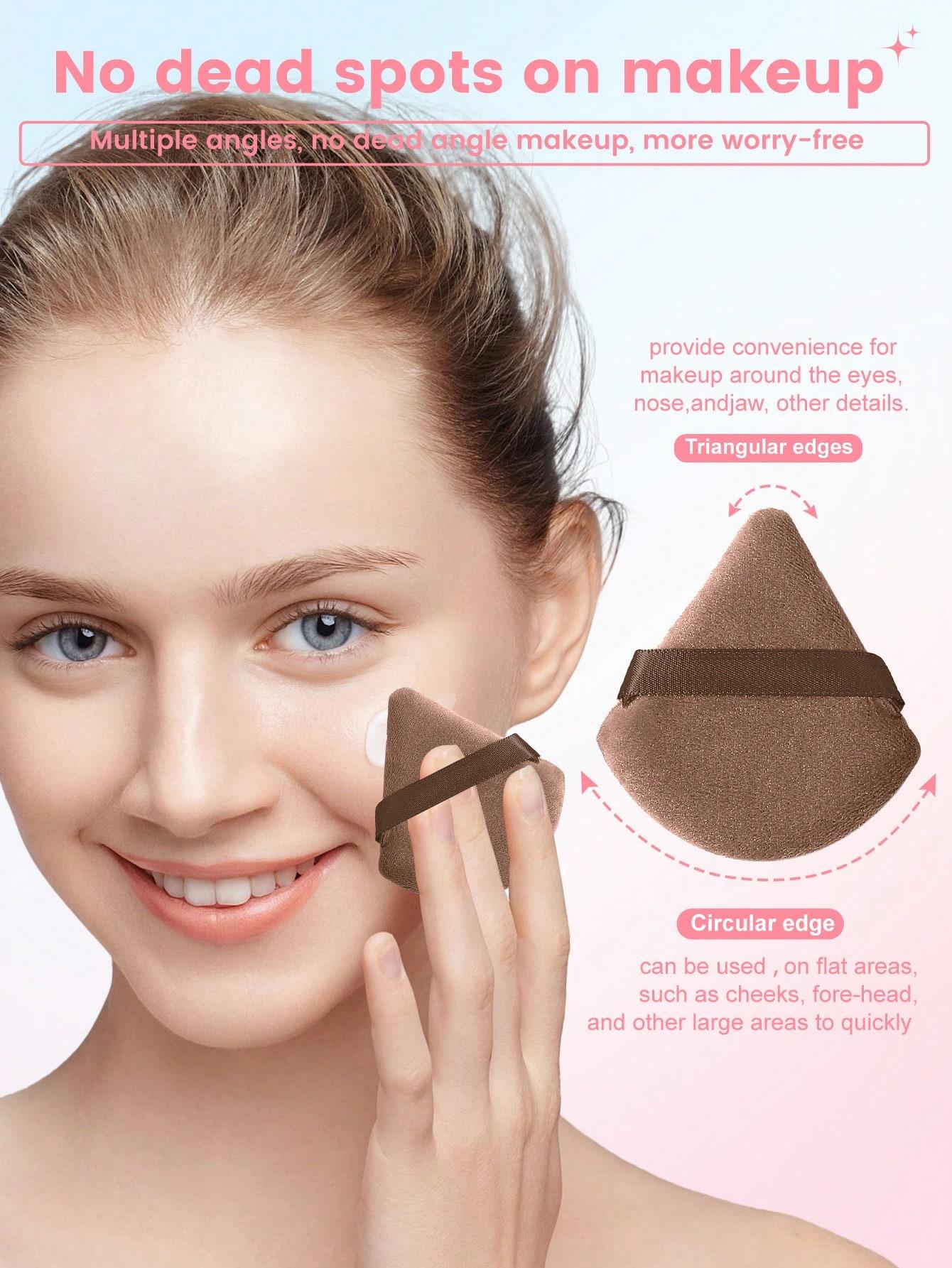 46PCS All-in-One Makeup Tools Set, 22PCS Professional Makeup Brushes, Makeup Sponges, Mini Makeup Sponges, Triangle Powder Puffs, Mini Air Cushion Puffs, Hairband, Hand Bowl Straps and Makeup Brush Cleaning Tool, Portable Beauty Kit