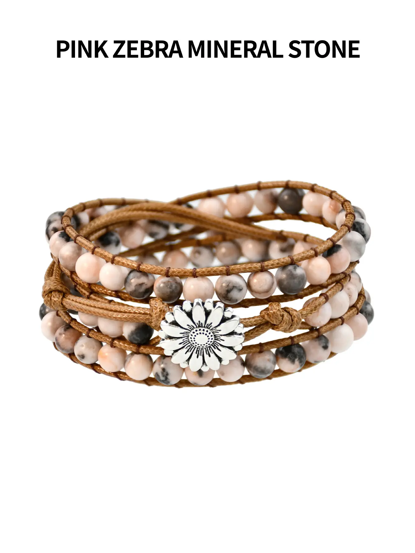 Boho Handmade Beaded Daisy Bracelet, Vintage Three-Layer Pearl Chain, Unique Gift for Women, Yoga Meditation Fashion Accessory