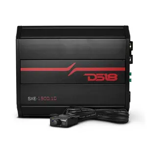 DS18 SXE Class D Monoblock Car Amplifier 1 x 500 Watts RMS @ 1 Ohm 1500 Watts - Compact Amplifier with Remote Subwoofer Level Control (Black)