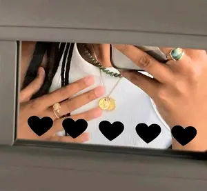 Car mirror decal, Heart mirror decal, Mirror sticker, Rearview mirror decal