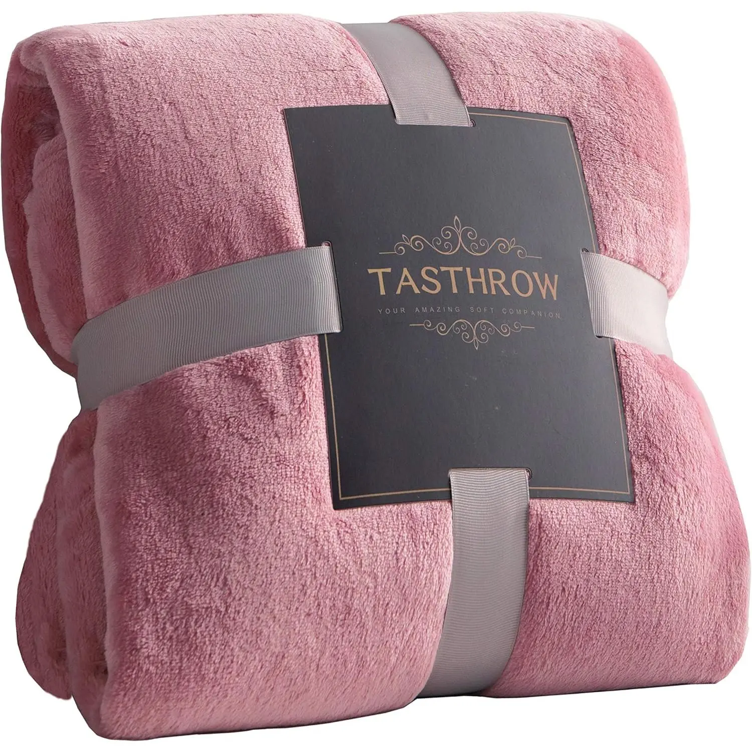 Large Flannel Fleece Throw Blanket, 50x70 in - Cozy Lightweight Thick All-Season Outdoor Blanket for Adults & Kids (Pink), 50×70 Inch, All Seasons