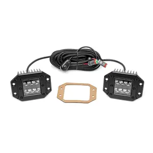 70803BL 2IN CREE LED 18W SQUARE FLUSH MOUNT BLK SERIES LIGHT KIT PAIR