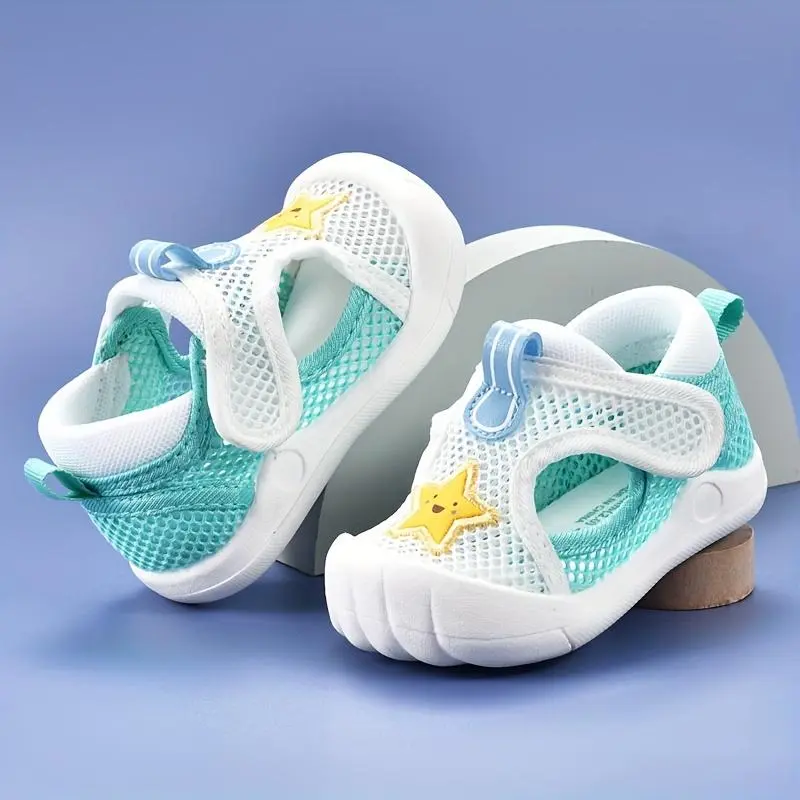 Toddler Boys' and Girls' Summer Mesh Sandals - Non-slip Soft Sole, Breathable Fabric, Secure Closure, Lightweight, Durable Construction, Round Toe Casual Outdoor Walking Shoes