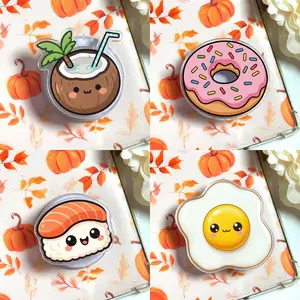 Kawaii Food Magsafe Phone Grip Set – Magnetic Pop Socket & Kickstand – Cute Foodie Gift Game Game Game