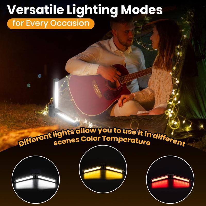 Gym Light for Posing -Portable Magnet LED Flashlight with Hanging Hook,180Folding Magnetic Work Light,7th Gear Dimming,Ideal Gym Lamp for Bodybuilding & Photography Usb Rechargeable Headlamp survival supplies