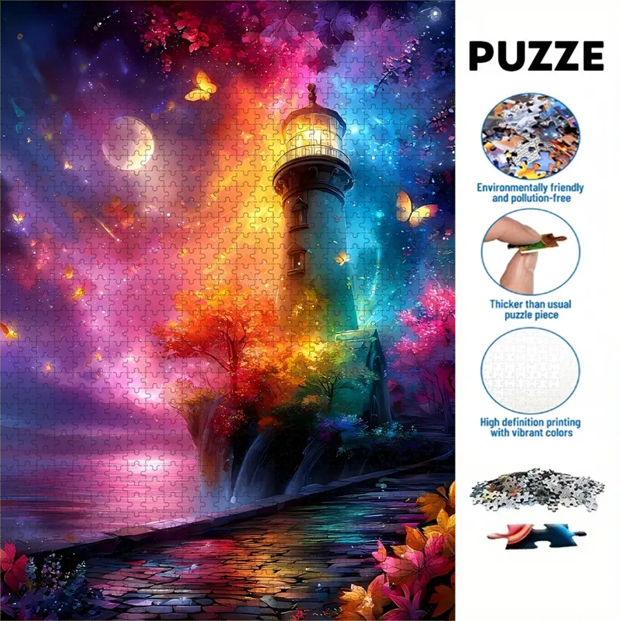 Large Paper Jigsaw Puzzle DIY Kit, Durable Seamless Design, Perfect Gift for Birthdays & Holidays, Ideal for Home Decor & Interactive Games