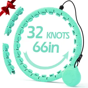 Weighted Hula Circle with 32 Chain Links (66 Inches), Sweet Weight Ball, Infinity Fitness Hoop Plus Size, Suitable for Women Smart Sports Equipment, Weighted Hula Hoops