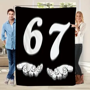 67 Number Blanket, Ideal for Birthdays, Christmas Presents, Nap Blanket, Air Conditioning Blanket, Suitable for Napping, Camping, Traveling, And Car Use, Perfect Ho