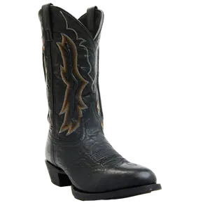 Laredo Men's Fancy Stitch Black Western Boots 68499