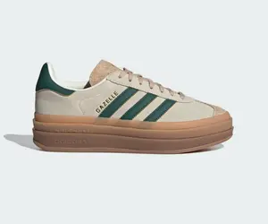 Adidas Gazelle Bold Women Cream Green | ID7056 | gazelle bold | women's sneaker | cream | green | retro | vintage | casual | lifestyle | street | low top | Comfortable Sneakers | Trending Shoes 2026 | Fashion Sneakers | Everyday Shoes | Classic Footwear