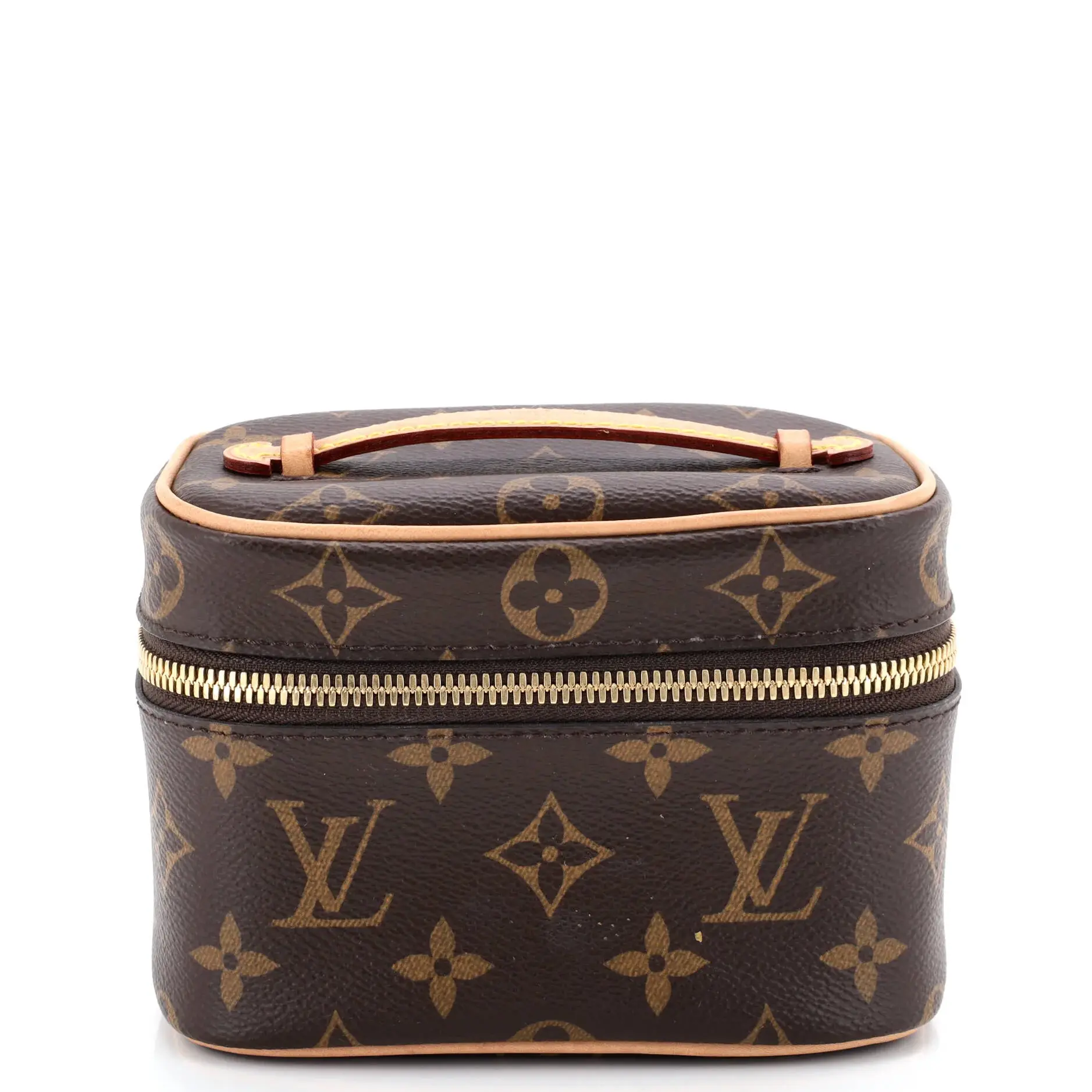 Pre-owned Louis Vuitton Canvas Coated Toiletry Bags Nice Vanity Case Monogram Canvas Nano by Rebag