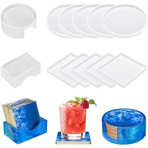 12 count  Coaster Molds,  Casting Coaster Molds, Epoxy  Coasters Mold, Suitable for DIY Craft Coasters, Bowl Mats, Home Decoration, Non-Deformable  Mold