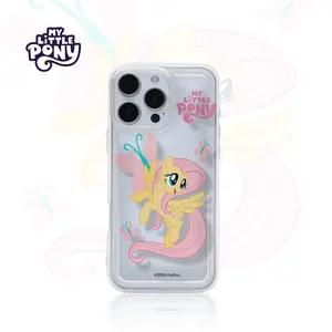 Official My Little Pony Phone Case, Protective Animated Cartoon Rainbow Girl Heart Design, Transparent Clear Cover for Samsung Galaxy & Apple iPhone Series, Accessories
