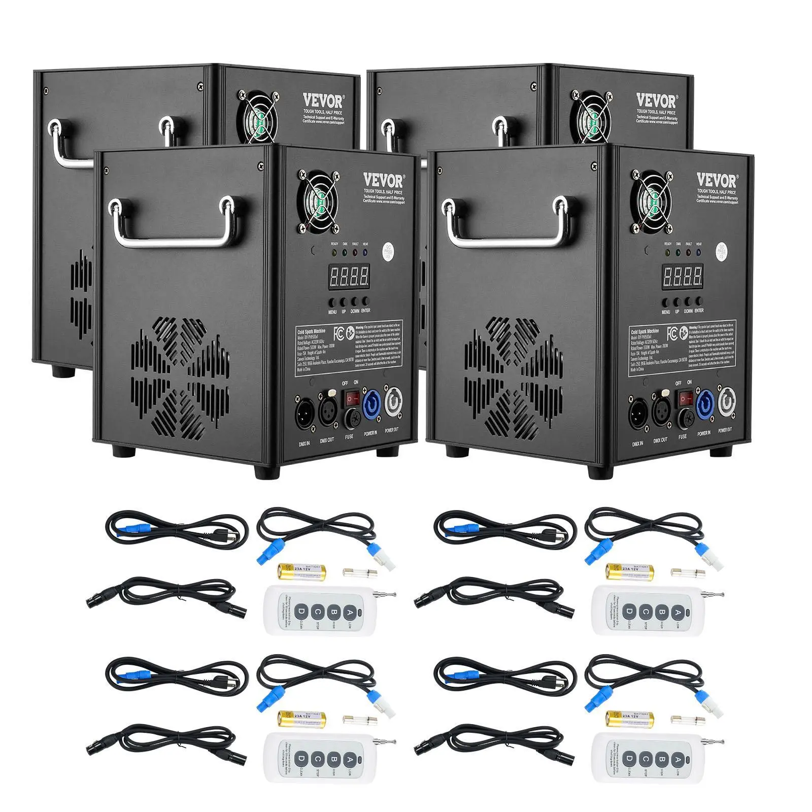 【Summerfinds】VEVOR Cold Spark Firework Machine x4 500W 6.6-13ft Stage DJ Wedding Event Party