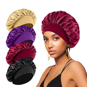 4PCS Solid Color Hair Care Cap, Reusable Adjusting Hair Care Wrap for Women, Soft & Smooth Scalp Treatment Cap for Women, Back To School Sleeping Hat