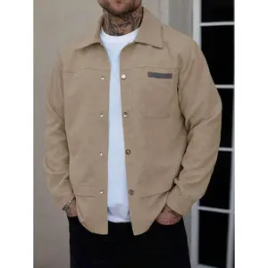 Men's casual daily corduroy jacket, spring and autumn men's pullover sweater corduroy shirt jacket men's brown corduroy jacket men's brown shirt jacket. A great gift for a boyfriend or husband.