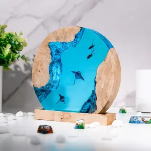 Ocean Resin Wood Figurines - Home Decoration - Creative Gift