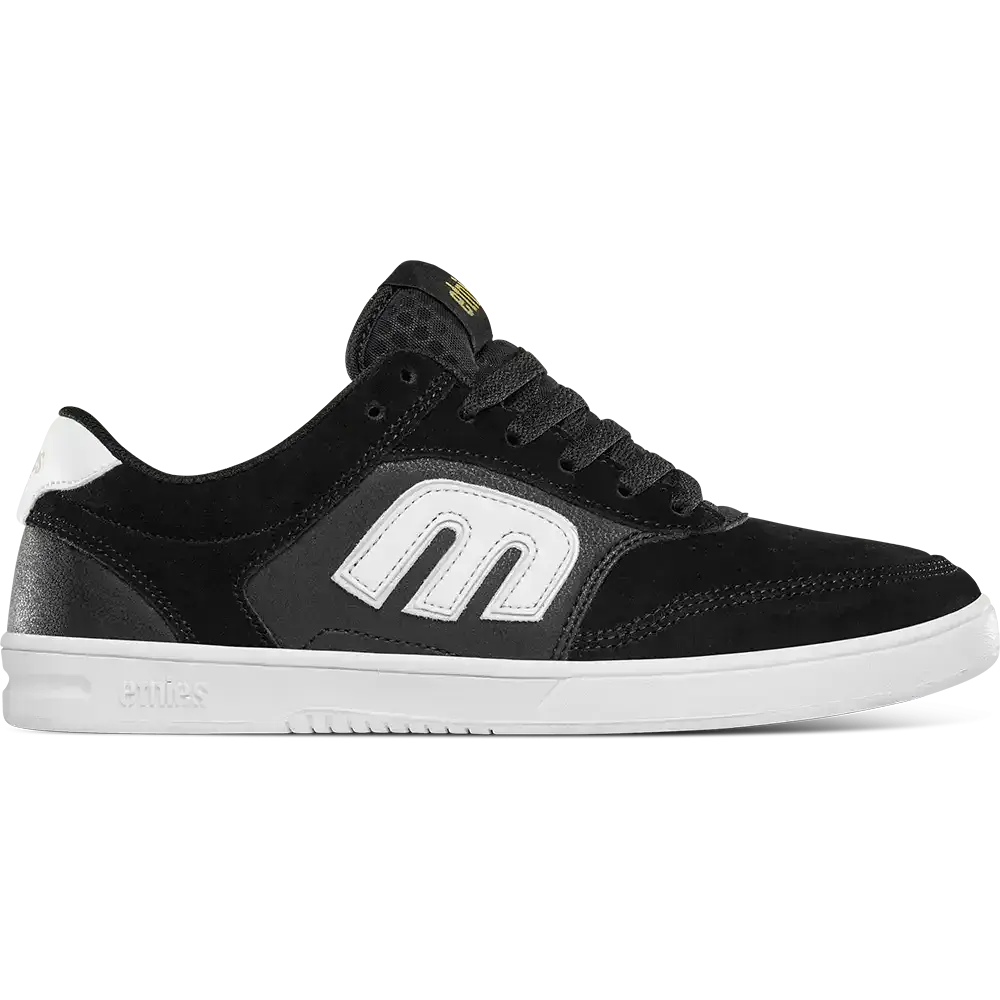 ETNIES Serin Skate Shoes - Black & White Cupsole Design with Reinforced Upper & System Flo2 Venting for High-Impact Skating Casual Slip On Sneakers Trainers