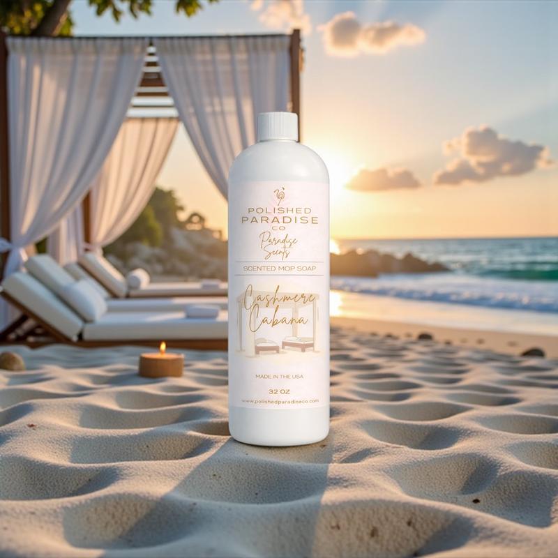 Polished Paradise Co. Resort Collection Scented Mop Soap 32 Oz Made in USA Premium Luxury Floor Cleaner for Multiple Floor Types Multipurpose