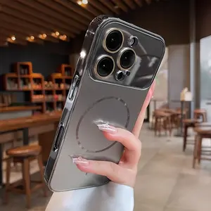 Phone Case - Compatible with Iphone 17 Pro, Iphone 17 Pro Max, Iphone 17 Air, Iphone 17 Large Window Phone Case, Comprehensive Coverage Shockproof Magnetic Protective , Soft Edge Hard Back Design, Mobile Security, Stylish