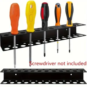 Metal Tool Rack, Space-Saving Screwdriver Pliers Organizer, Wall-Mounted Floating Shelf, Multi-Functional Garage Storage Rack
