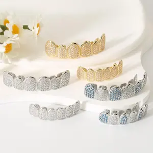 Diamond-encrusted jewelry, braces, exaggerated personality, trendy dental accessories, Halloween dental decorations