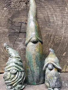 Garden Trolls, Set of 3 Trolls, 8 in.(20cm), Old Norse Myth, Cave Dwellers, Scandinavian Folklore, Trolle, Troll Art, Avtechstonegallery