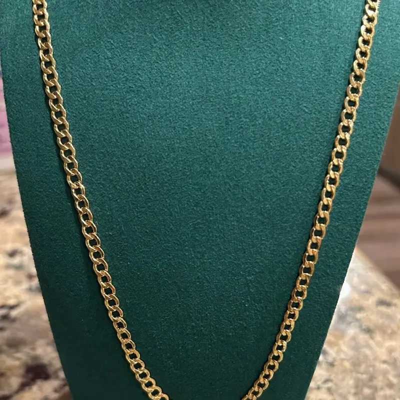 Cuban chain 18k gold size 22 , 4.2 mm