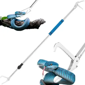 69" Professional Snake Grabber Wide Jaw Snake Catcher Tongs with Sponge Handle Harmless Reptile Tool Suitable for Chicken Coops Yards Farms