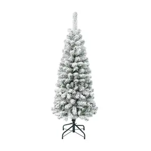 National Tree 4.5' Acacia PencilSlim Flocked Tree