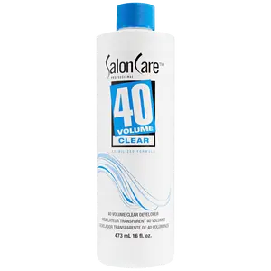 Salon Care 40 Volume Clear Developer, Maximum Lift, Stabilized Formula for Consistent, Predictable Results, Superior Gray Coverage