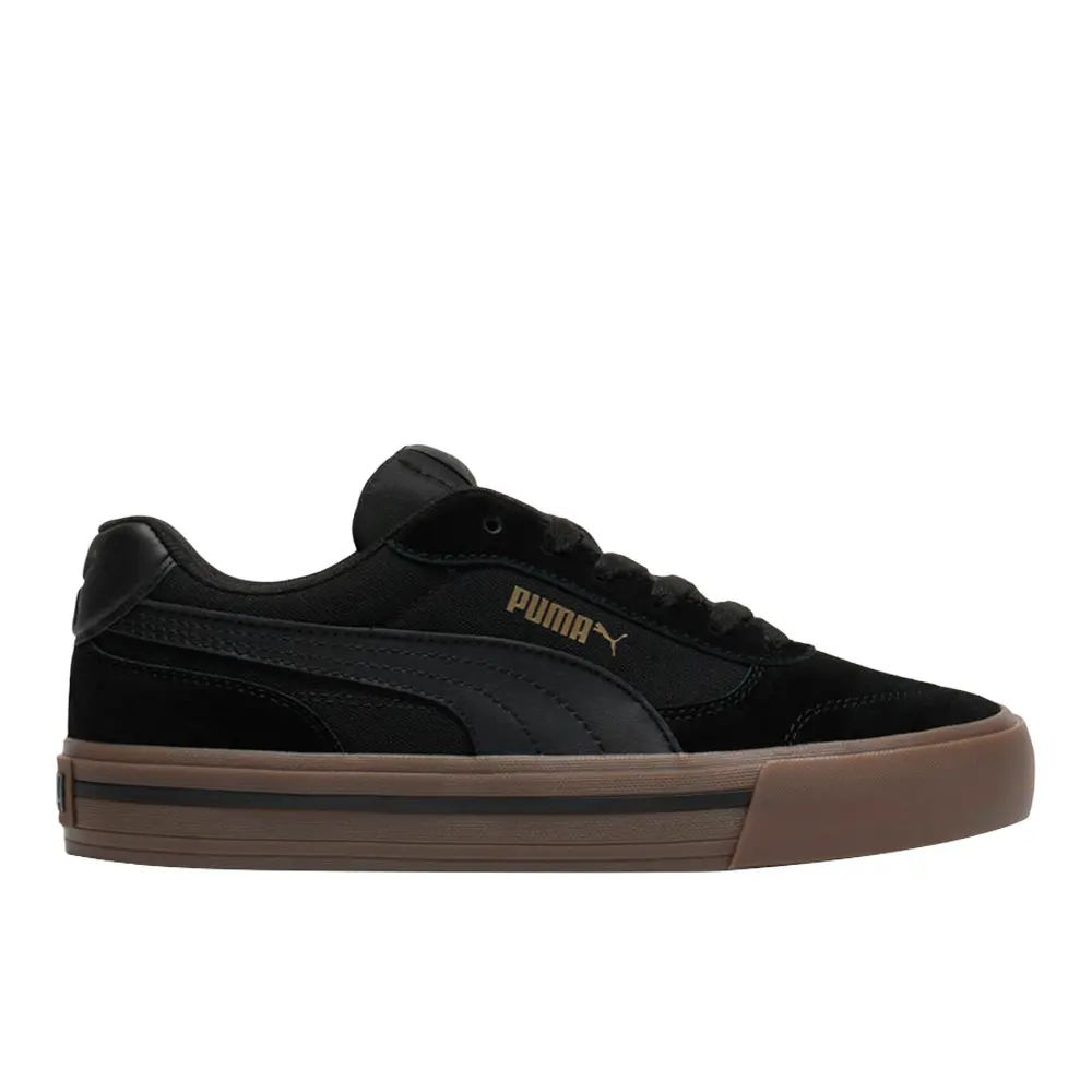 PUMA Mens Court Classic Vulc Sneakers Shoes Casual - Black