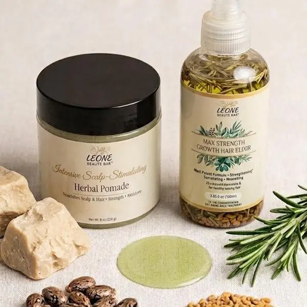 Haircare Bundle - 2 oz Hair Oil, 4 oz Moisturizing Pomade, Deep Conditioning Hair Treatment