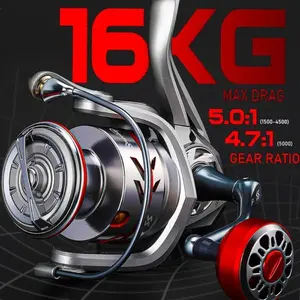 Sougayilang Fishing Reel 1500-5000 Spinning Fishing Reel, Metal Cup and Metal Rocker Arm, 4.7 5.2:1 Gear Ratio, Smooth and Sensitive, Fishing Reel for Freshwater Saltwater Fishing