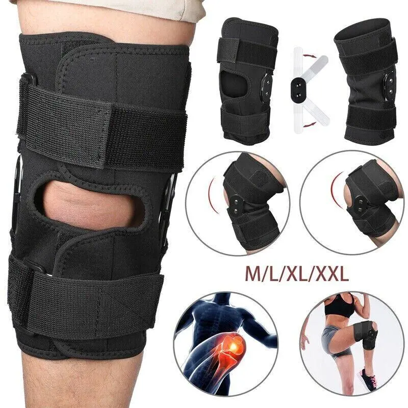 Adjustable Compression Knee Brace, Air Mesh Outdoor Knee Guard with Side Stabilizers for Additional Support and Stability