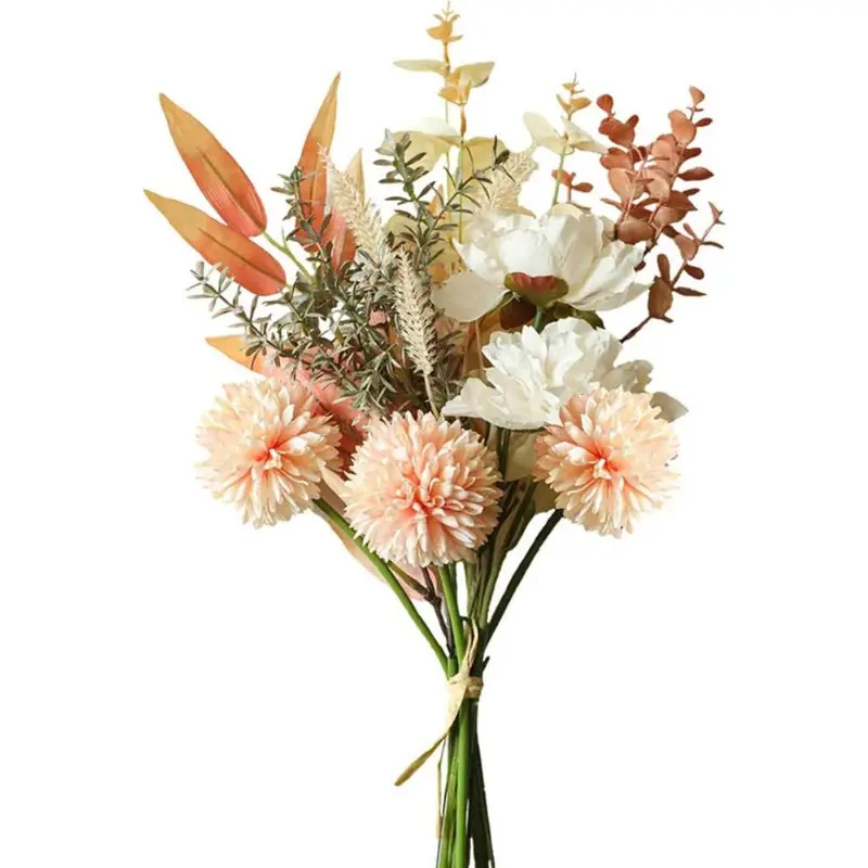 Artificial Silk Flowers Plants Champagne Wedding Bouquets Decorations Custom Centerpieces for Home Kitchen Party Decor - KIRIFLY Exclusive