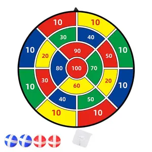 Dart Board Game, 1 Set Foldable Portable Dart Board Game with 4 Sticky Balls, Indoor Recreation Toy for Kids & Adults