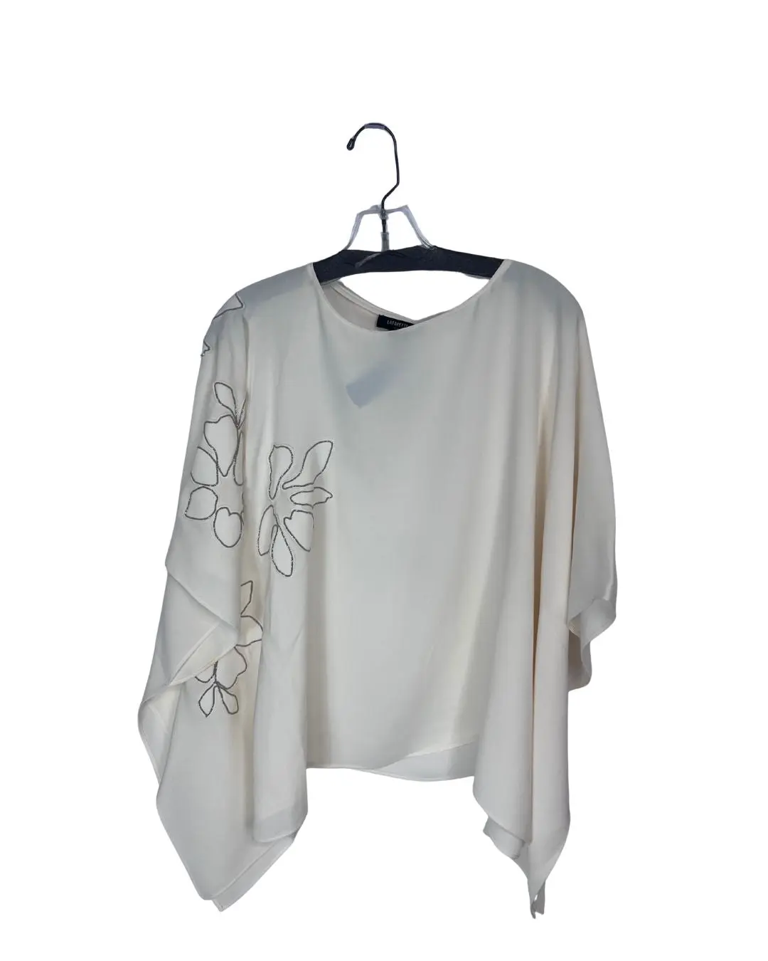 LAFAYETTE 148 Oversized Poncho Ivory Top (Size S)