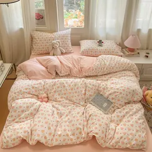 Heart Print Bedding Set, 1 Count Bedspread & Pillowcase without Filler, Soft Lightweight Bedding Set for Home Bedroom