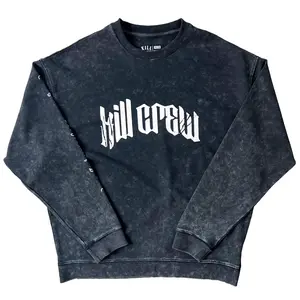 Kill Crew Heavyweight Lux Wolf Crew Neck Cotton Menswear Oversized Soft Sweatshirts Tops