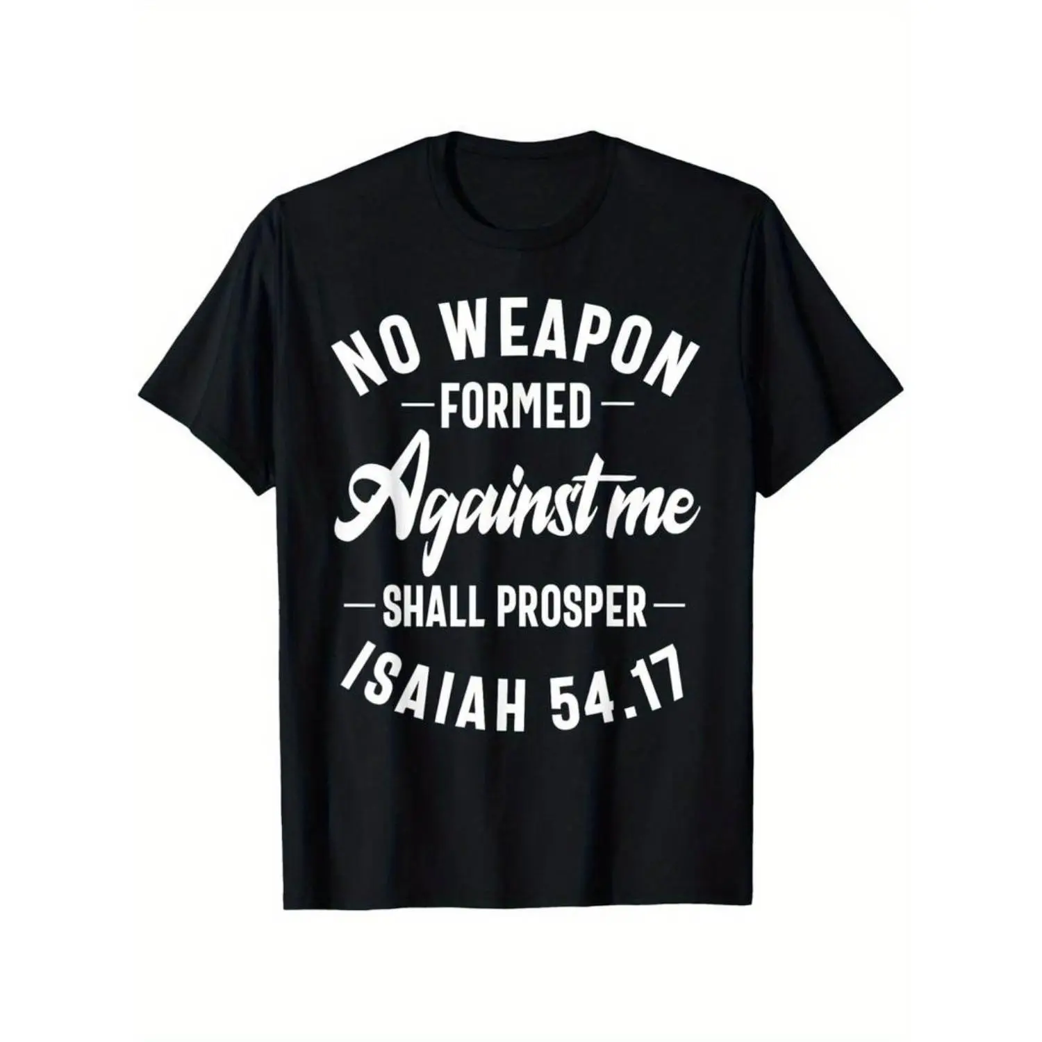 Menswear Faith Graphic T-shirt, Men's Casual Slim Fit Top in 100% Pure Cotton, Shortsleeve Round Neck